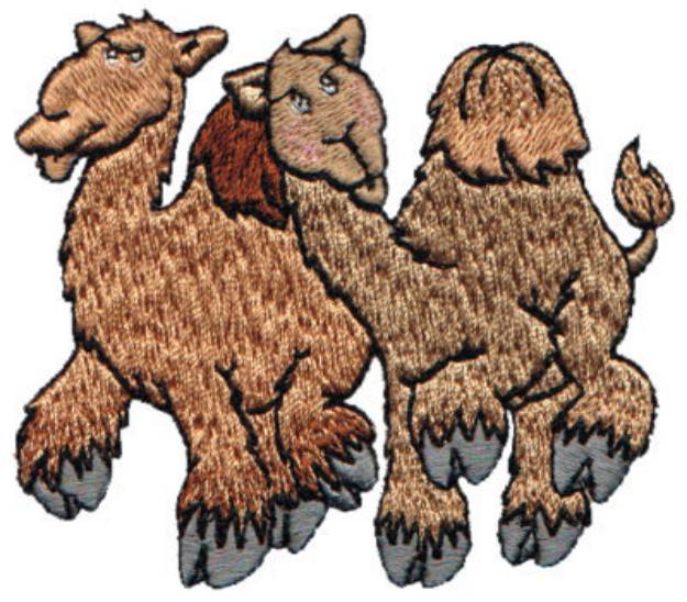 Picture of Two  Camels Machine Embroidery Design