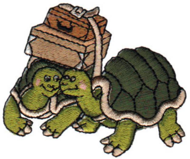 Picture of Two Turtles Machine Embroidery Design