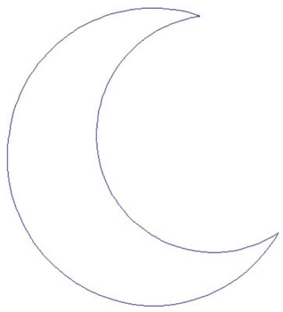 Picture of Crescent Moon Machine Embroidery Design