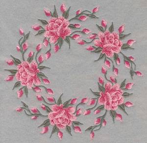 Picture of Circle Of Roses Machine Embroidery Design