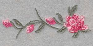 Picture of Rose With Three Buds Machine Embroidery Design