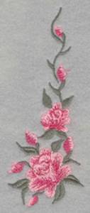 Picture of Vertical Roses Machine Embroidery Design