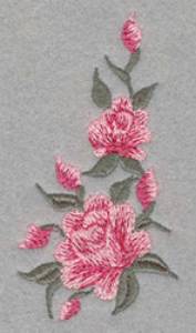 Picture of Two Vertical Roses Machine Embroidery Design