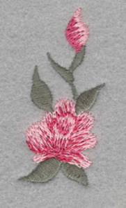 Picture of Rose With Bud Machine Embroidery Design