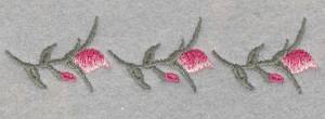 Picture of Three Rose Buds Machine Embroidery Design