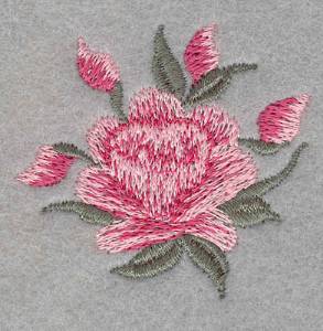 Picture of Single Rose Machine Embroidery Design