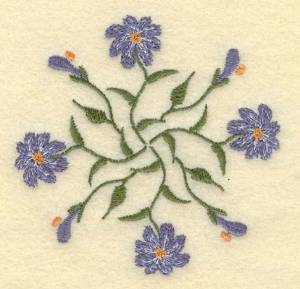 Picture of Forget Me Not  Cluster Machine Embroidery Design