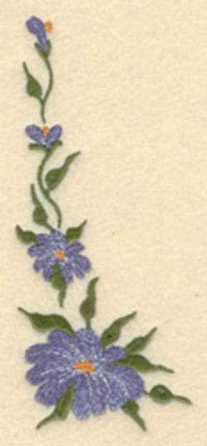 Picture of Forget Me Not Vertical Machine Embroidery Design