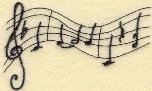 Picture of Bars of Music Machine Embroidery Design
