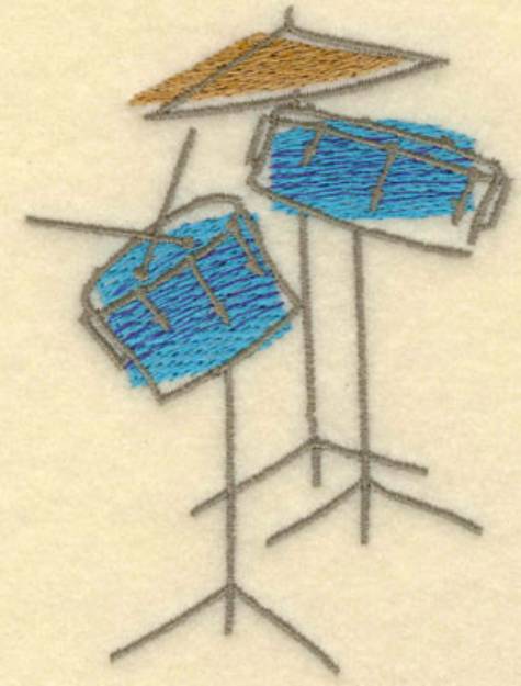 Picture of Jazzy Drums Machine Embroidery Design