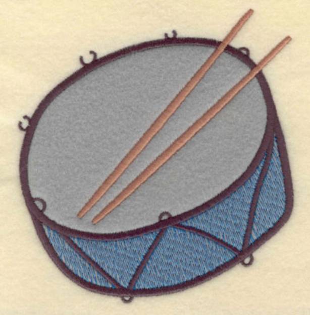 Picture of Snare Drum Applique Machine Embroidery Design
