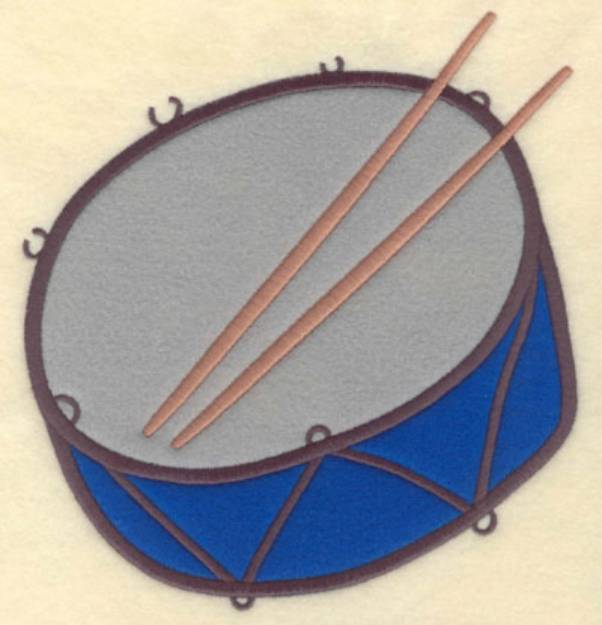 Picture of Drum Snare Applique Machine Embroidery Design