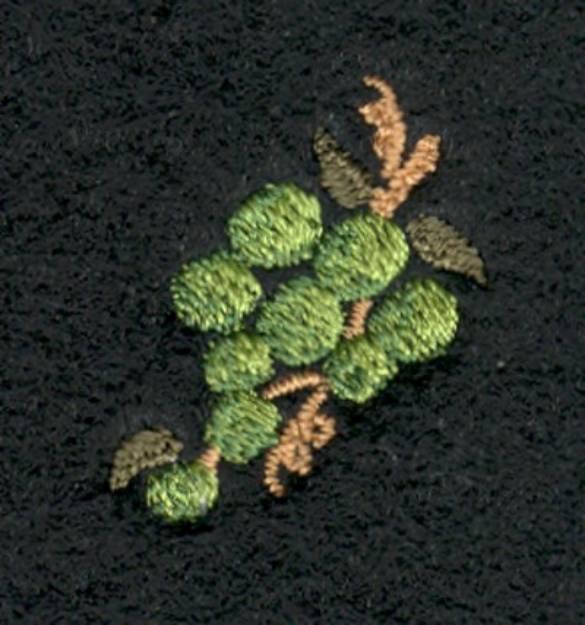 Picture of Green Grapes Machine Embroidery Design