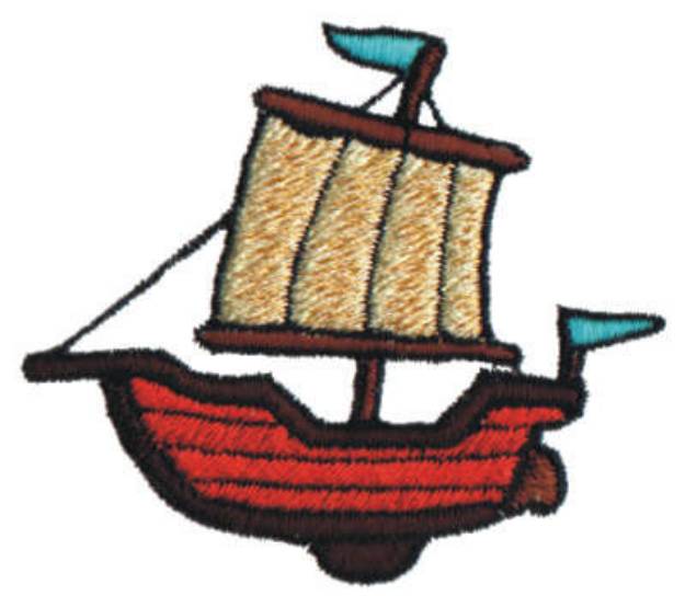 Picture of Sailing Ship Machine Embroidery Design