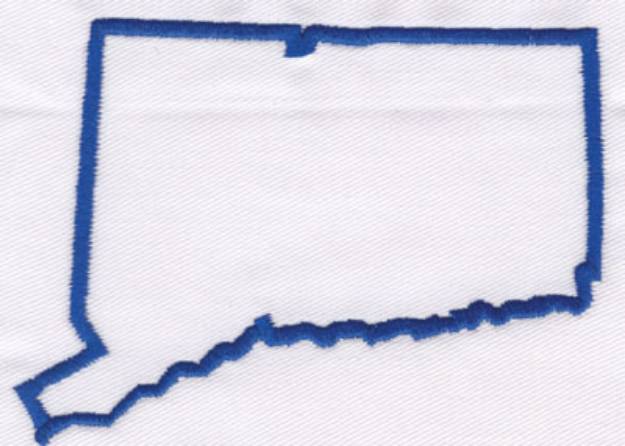 Picture of Connecticut Outline Machine Embroidery Design
