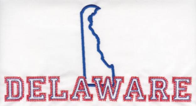 Picture of Delaware Outline Machine Embroidery Design