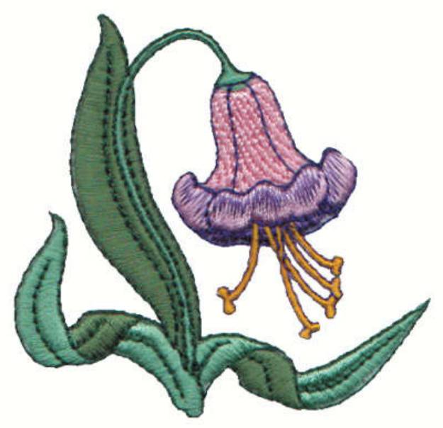 Picture of Falling Flower Machine Embroidery Design