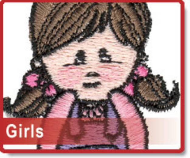 Picture of Girls Machine Embroidery Design