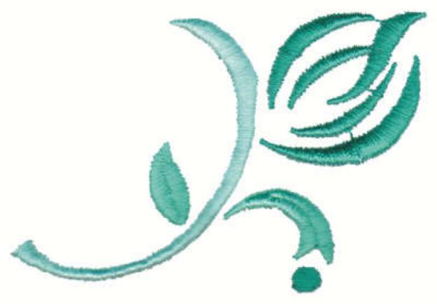 Picture of Stylized Flower Bud Machine Embroidery Design