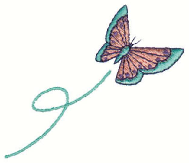 Picture of Flying Butterfly Machine Embroidery Design