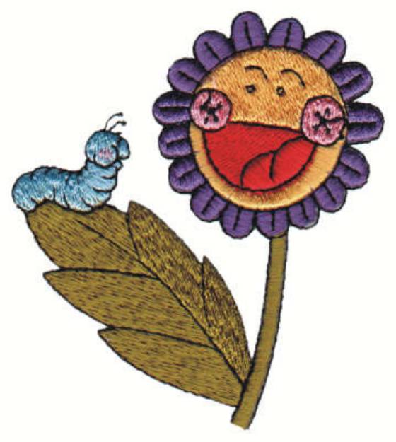 Picture of Cheerful Flower Machine Embroidery Design