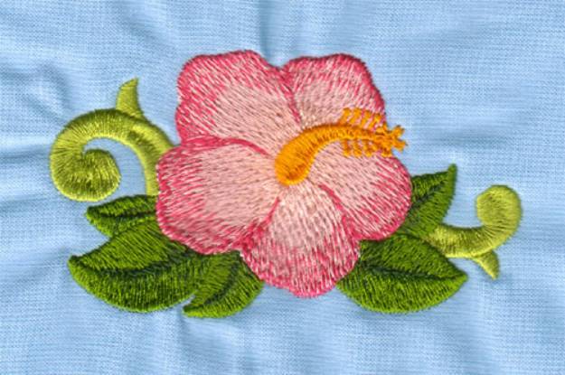 Picture of Hibiscus (large) Machine Embroidery Design