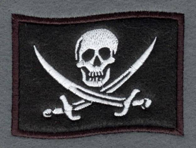 Picture of Pirate Flag Applique Machine Embroidery Design