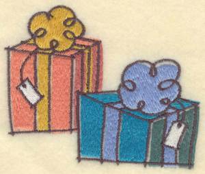 Picture of Presents Machine Embroidery Design