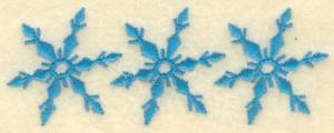 Picture of Three Fancy Snowflakes Machine Embroidery Design