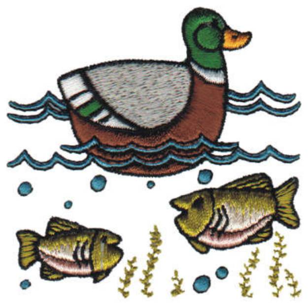 Picture of Pond Life Machine Embroidery Design