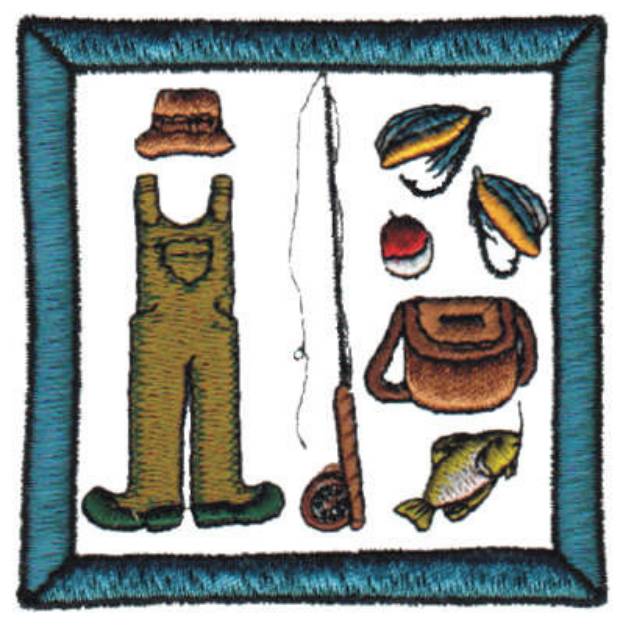 Picture of Fishing Gear Machine Embroidery Design