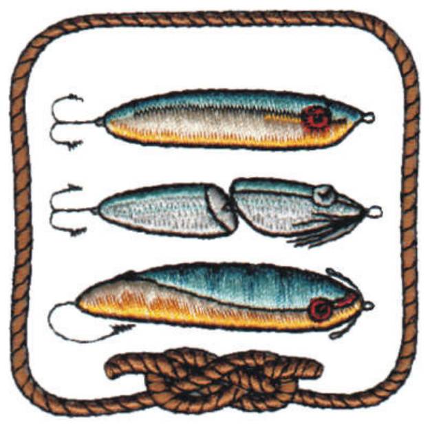 Picture of Fish Hooks Machine Embroidery Design