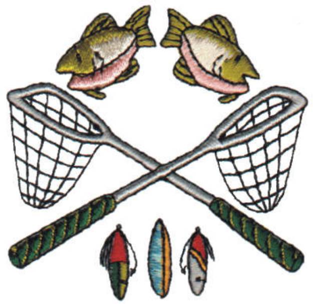 Picture of Fish Nets Machine Embroidery Design