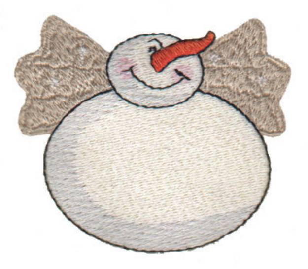Picture of Snowman With Wings Machine Embroidery Design
