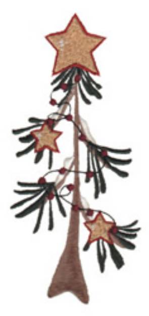 Picture of Star Tree Machine Embroidery Design