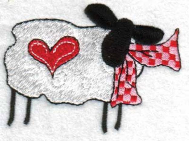 Picture of Love Sheep Machine Embroidery Design
