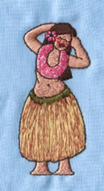 Picture of Hula Girl Machine Embroidery Design