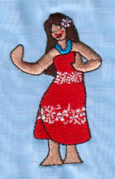 Picture of Hula Girl Machine Embroidery Design
