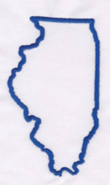 Picture of Illinois Outline Machine Embroidery Design