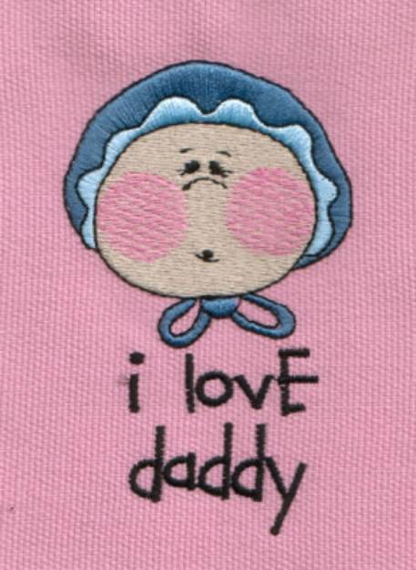 Picture of I Love Daddy Machine Embroidery Design