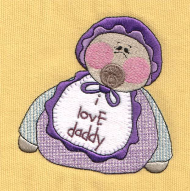 Picture of I Love Daddy Machine Embroidery Design