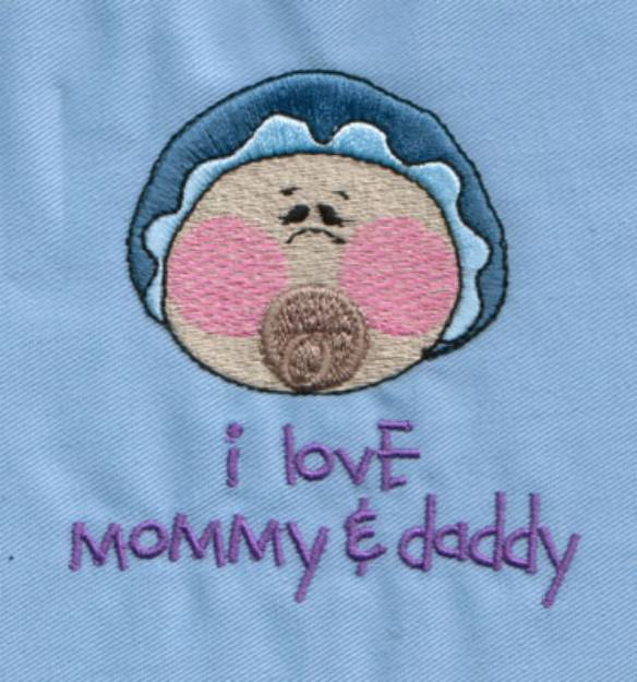Picture of Mommy And Daddy Machine Embroidery Design