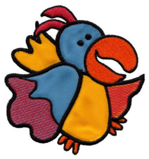 Picture of Parrot Applique Machine Embroidery Design