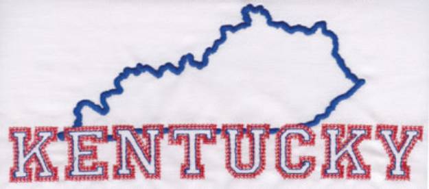 Picture of Kentucky Outline Machine Embroidery Design