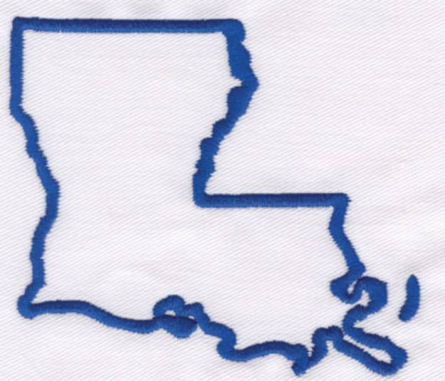 Picture of Louisiana Outline Machine Embroidery Design