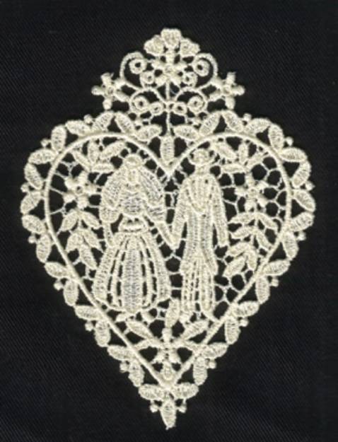 Picture of Lace Couple Machine Embroidery Design