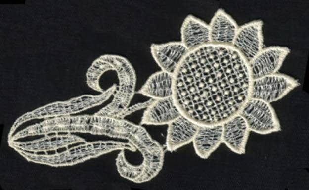 Picture of Lace Sunflower Machine Embroidery Design