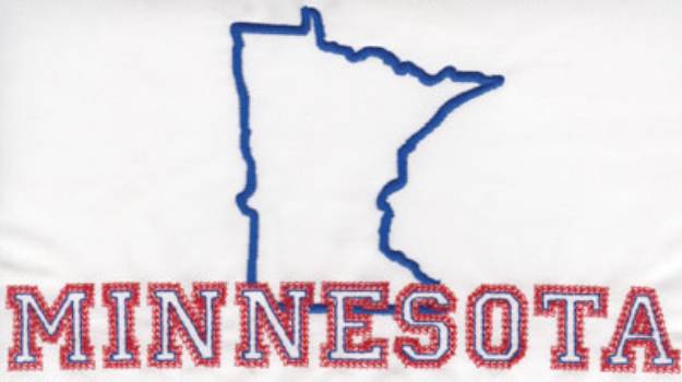 Picture of Minnesota Outline Machine Embroidery Design