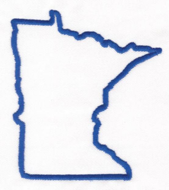 Picture of Minnesota Outline Machine Embroidery Design