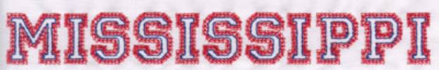 Picture of Mississippi Machine Embroidery Design